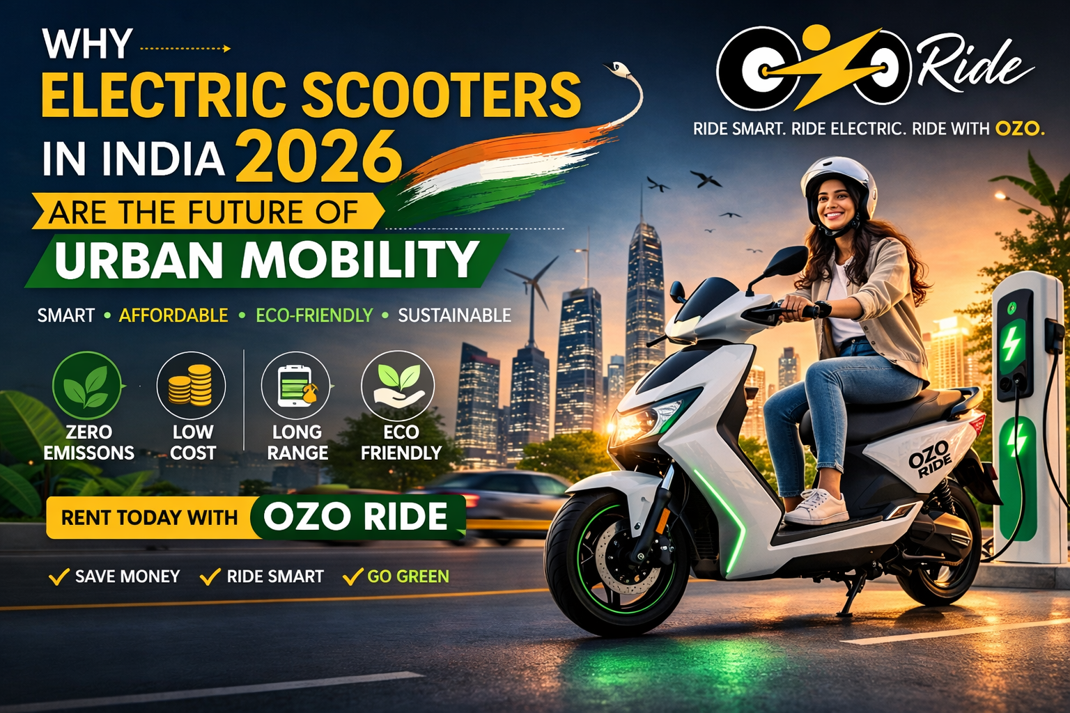 Why Electric Scooters in India 2026 Are the Future of Urban Mobility | Ozo Ride